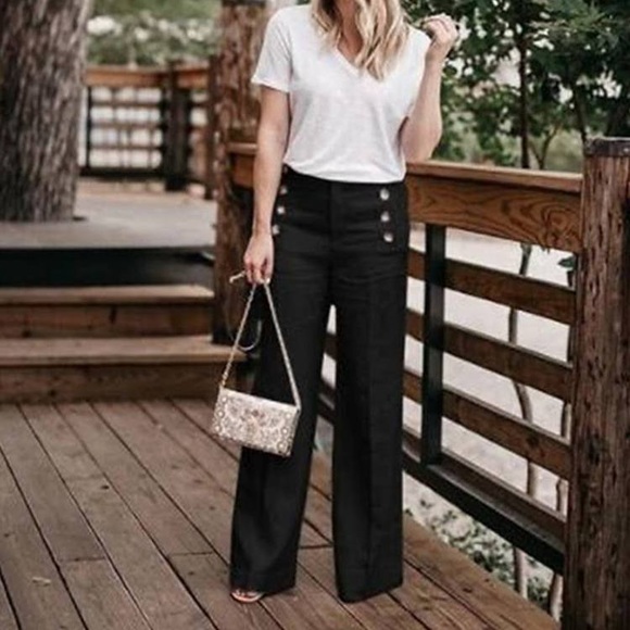 Linea Donna Essentials Wide Leg Sailor Pants - Picture 8 of 9